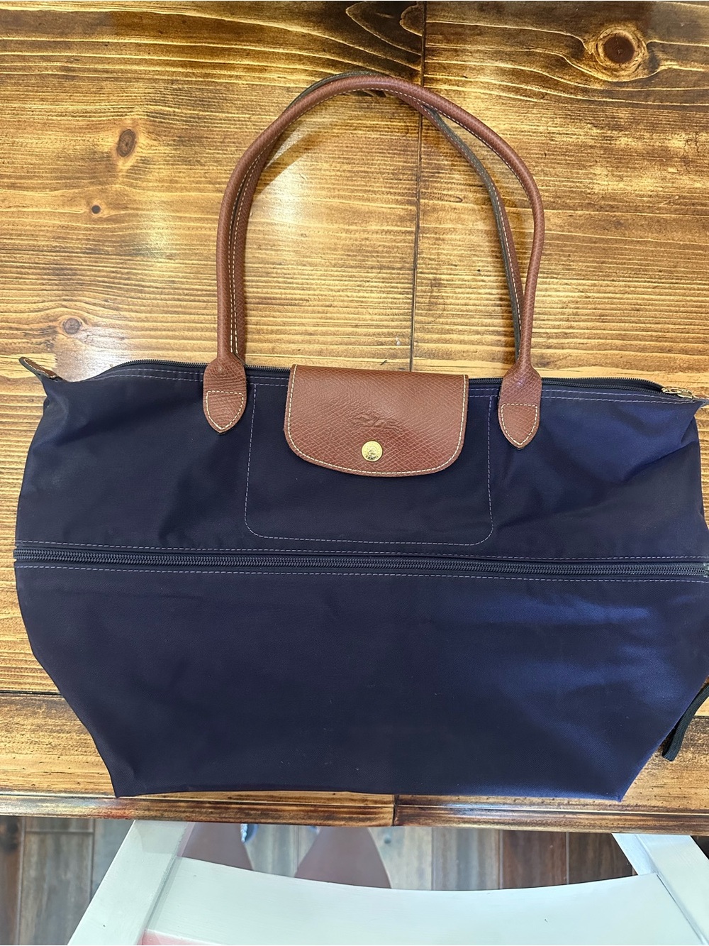 Longchamp Le Pliage Expandable Tote in Bilberry